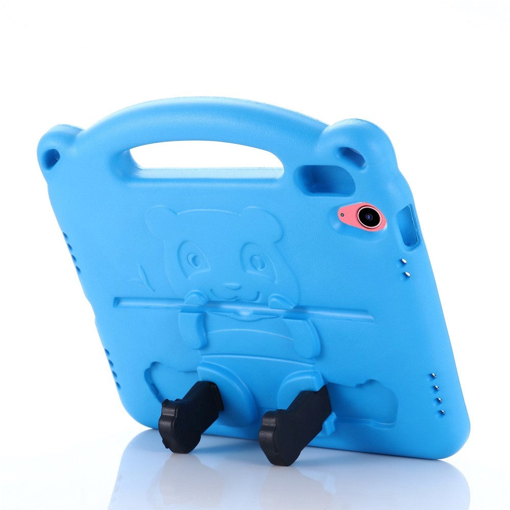 iPad 11" (2025) / iPad 10.9" (2024/2022) Cover til Børn - Panda Kickstand Tablet Cover - Blå