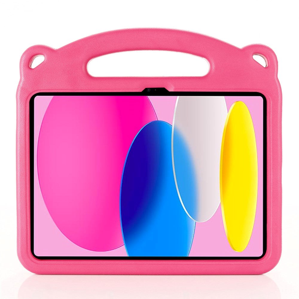 iPad 11" (2025) / iPad 10.9" (2024/2022) Cover til Børn - Panda Kickstand Tablet Cover - Pink