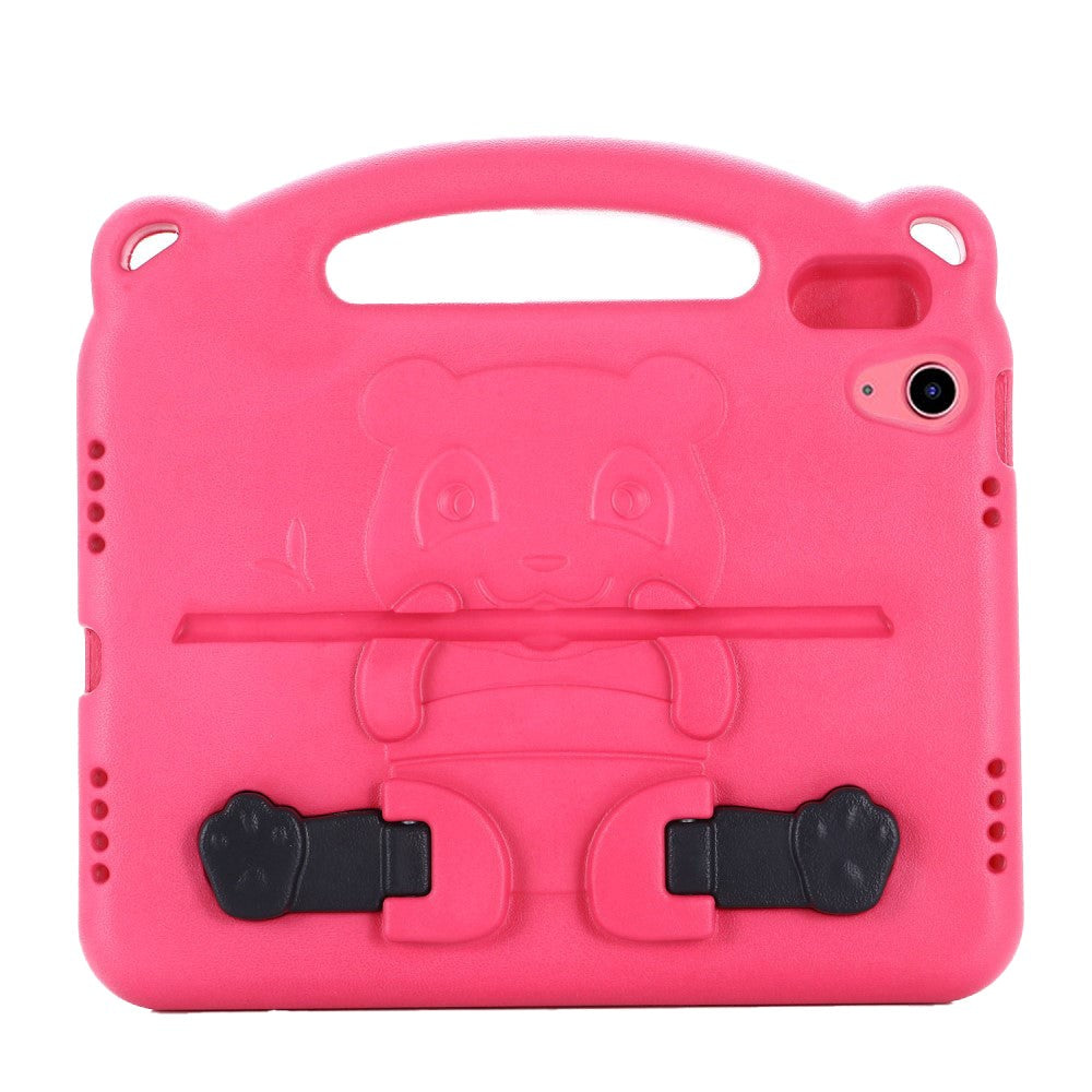 iPad 11" (2025) / iPad 10.9" (2024/2022) Cover til Børn - Panda Kickstand Tablet Cover - Pink