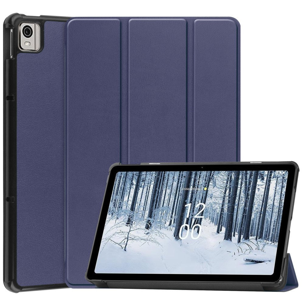 EIDERWOOD Nokia T21 Tri-Fold Læder Tablet Cover m. Standerfunktion - Blå