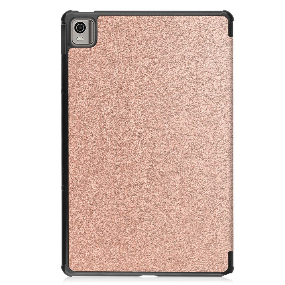 EIDERWOOD Nokia T21 Tri-Fold Læder Tablet Cover m. Standerfunktion - Rose Gold