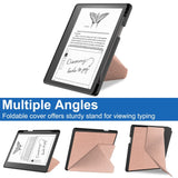 Amazon Kindle Scribe 11th Generation (2022) Origami Kunstlæder Tablet Cover m. Pen Holder - Rose Gold