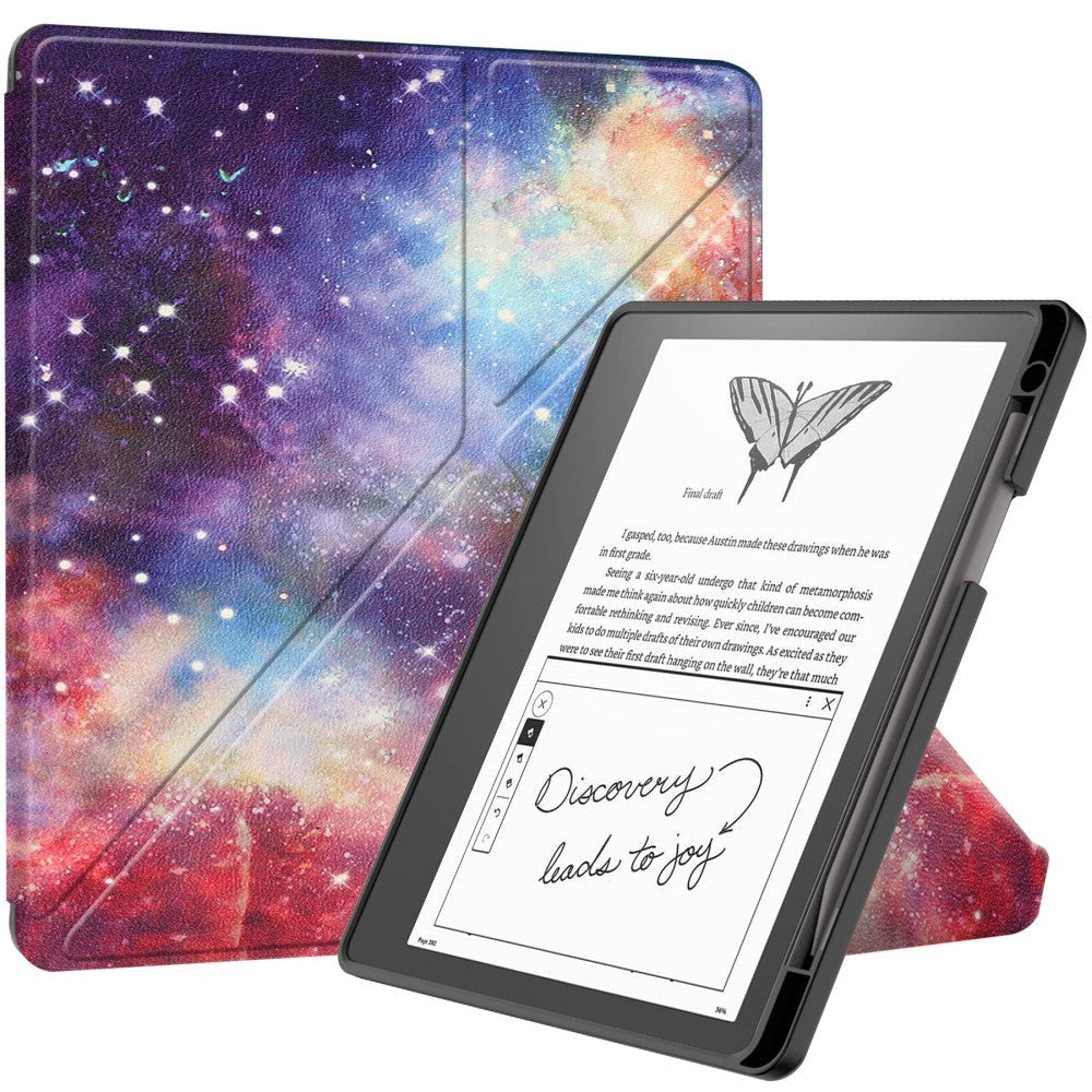 Amazon Kindle Scribe 11th Generation (2022) Læder Origami Cover m. Pen Holder - Galakse