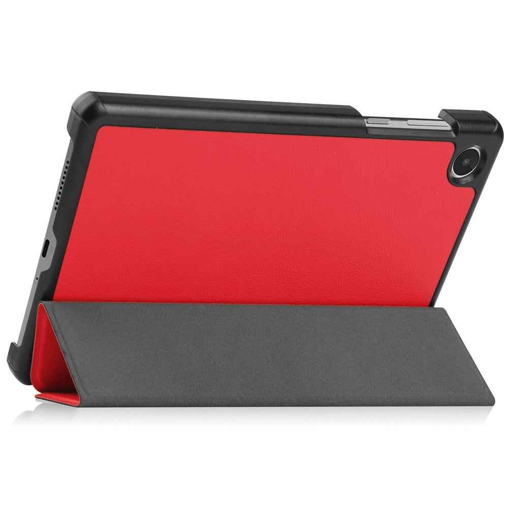 Lenovo Tab M8 (4. Gen.) - EIDERWOOD Tri-Fold Kunstlæder Flip Cover - Rød
