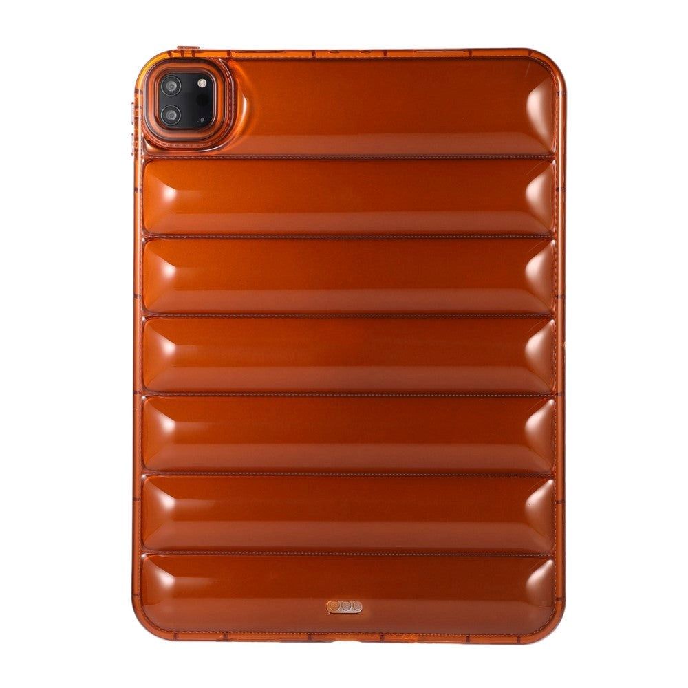 iPad Pro 11" (2022 / 2021 / 2020 / 2018) Fleksibelt Plastik Tablet Cover - Riller - Gennemsigtig / Brun