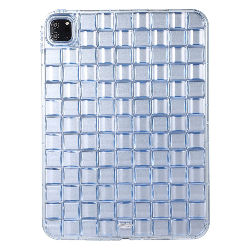 iPad Pro 11" (2022 / 2021 / 2020 / 2018) Fleksibelt Plastik Tablet Cover - Flet Design - Gennemsigtig / Blå