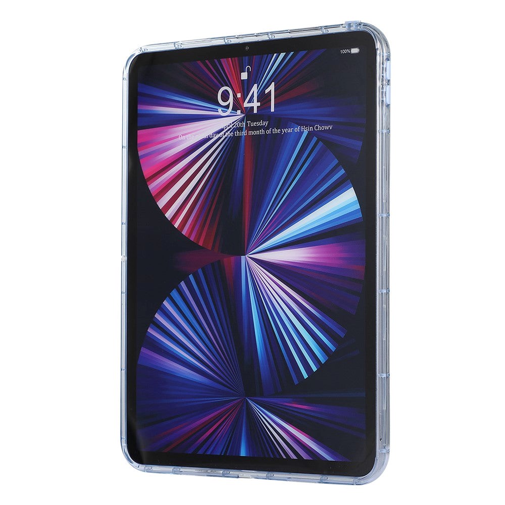 iPad Pro 11" (2022 / 2021 / 2020 / 2018) Fleksibelt Plastik Tablet Cover - Flet Design - Gennemsigtig / Blå