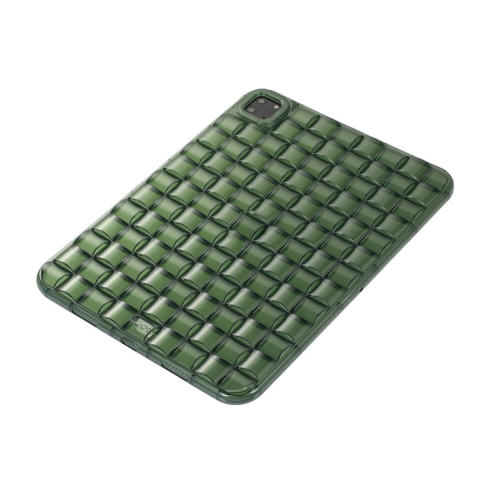iPad Pro 11" (2022 / 2021 / 2020 / 2018) Fleksibelt Plastik Tablet Cover - Flet Design - Gennemsigtig / Grøn