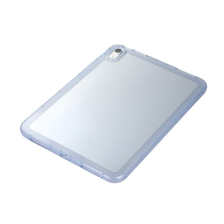 iPad 10.9" (2022) Fleksibelt Plastik Tablet Cover - Gennemsigtig / Blå