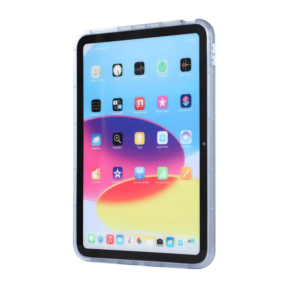iPad 11" (2025) / iPad 10.9" (2024/2022) Fleksibelt Plastik Tablet Cover - Gennemsigtig / Blå