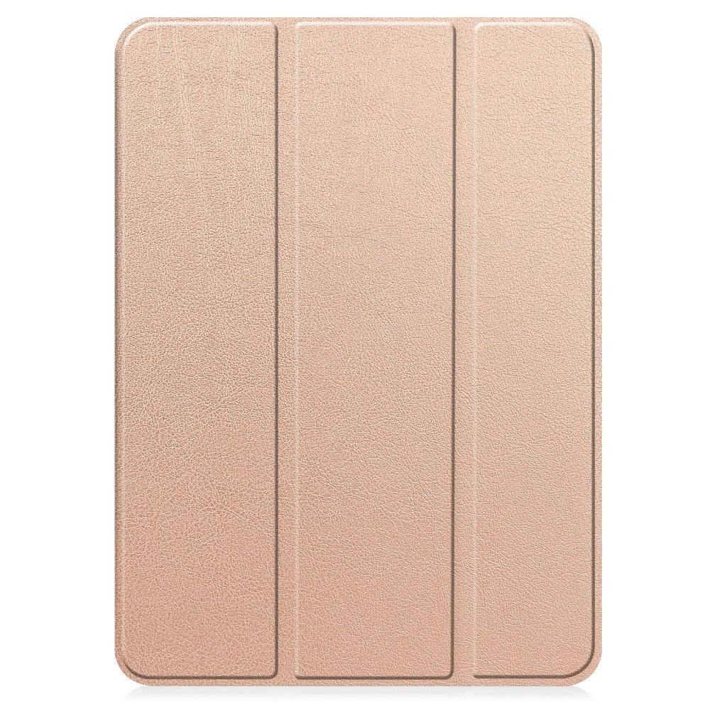 OnePlus Pad / Oppo Pad 2 Tri-Fold Læder Tablet Cover m. Vågeblus Funktion - Rose Gold