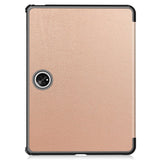 OnePlus Pad / Oppo Pad 2 Tri-Fold Læder Tablet Cover m. Vågeblus Funktion - Rose Gold