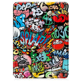 OnePlus Pad / Oppo Pad 2 Læder Tablet Cover m. Tri-fold Stand & Vågeblus Funktion - Grafitti