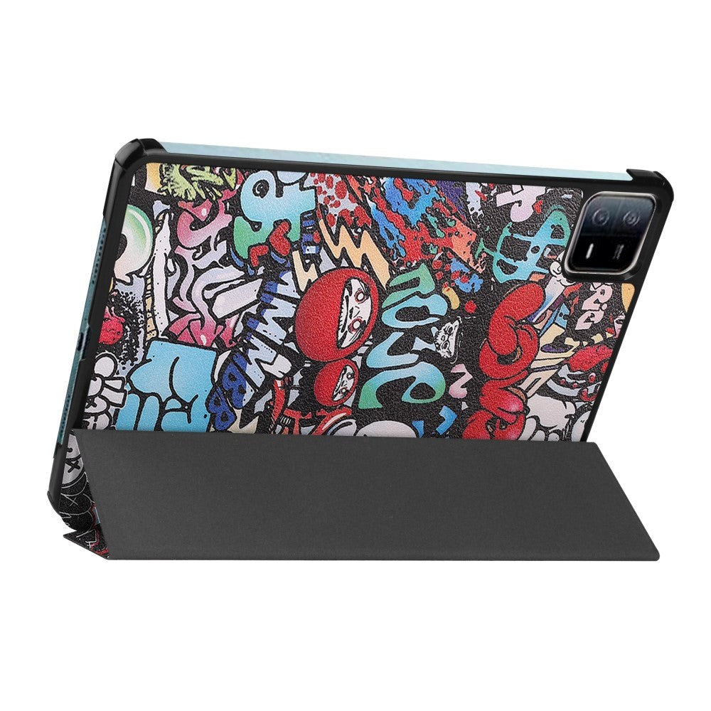 Xiaomi Pad 6 Læder Flip Cover m. Stand - Graffiti
