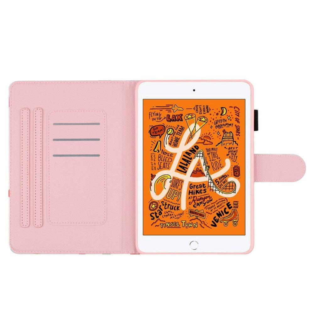 iPad Pro 9.7 (2016) / iPad Air / iPad Air 2 / iPad 9.7 (2017/2018) Læder Tablet Cover m. Farvede Prikker - Hvid / Multi