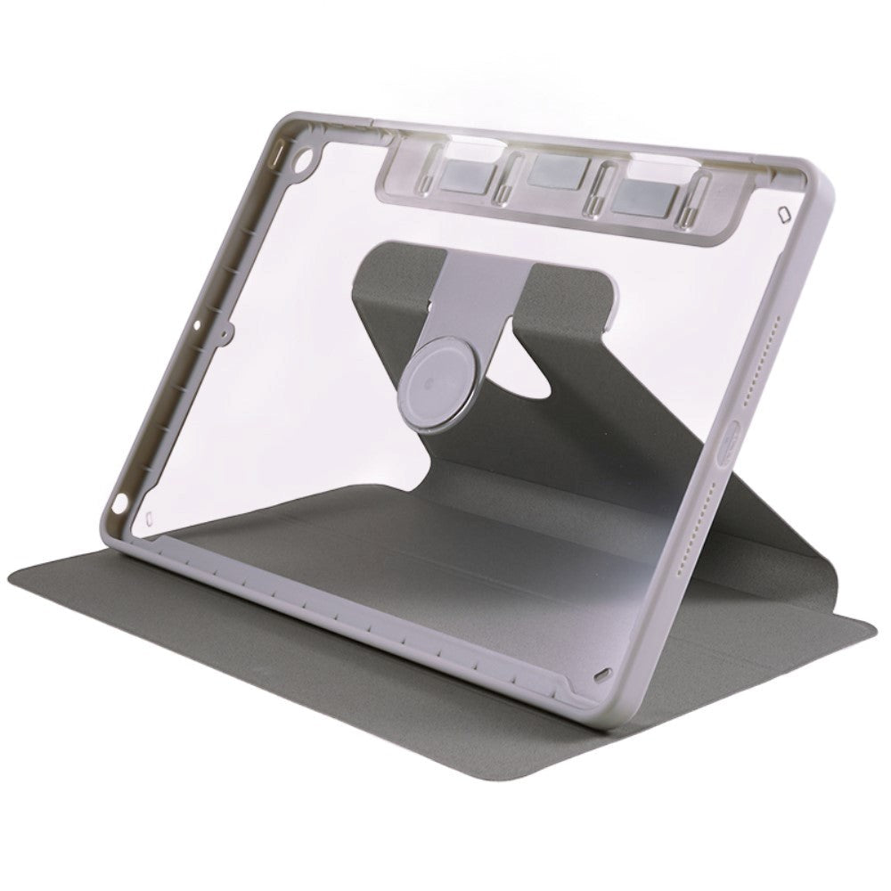 iPad 10.2" (2021 / 2020 / 2019) Hybrid Tablet Cover m. 360° Kickstand & Apple Pencil Holder - Dyr / Gennemsigtig