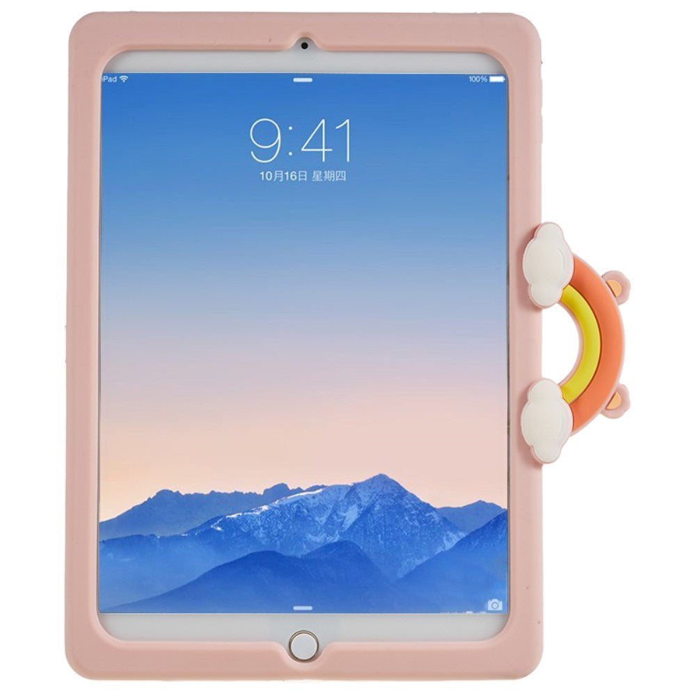 iPad 9.7 (2018-2017) / iPad Air / iPad Air 2 Fleksibelt Silikone Tablet Cover m. Stander & Penholder - Bjørne