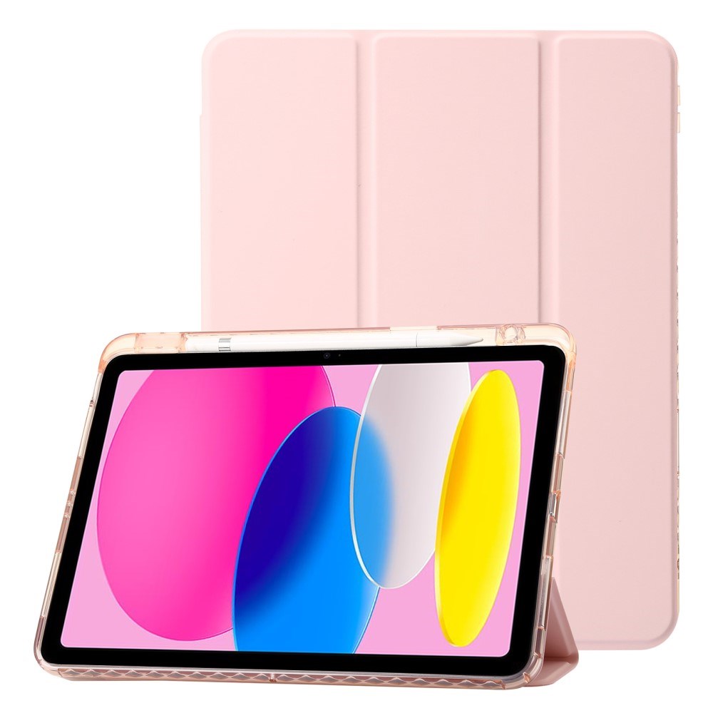 EIDERWOOD iPad 11" (2025) / iPad 10.9" (2024/2022) Tri-Fold Kunst Læder Tablet Cover m. Apple Pencil Holder - Lyserød