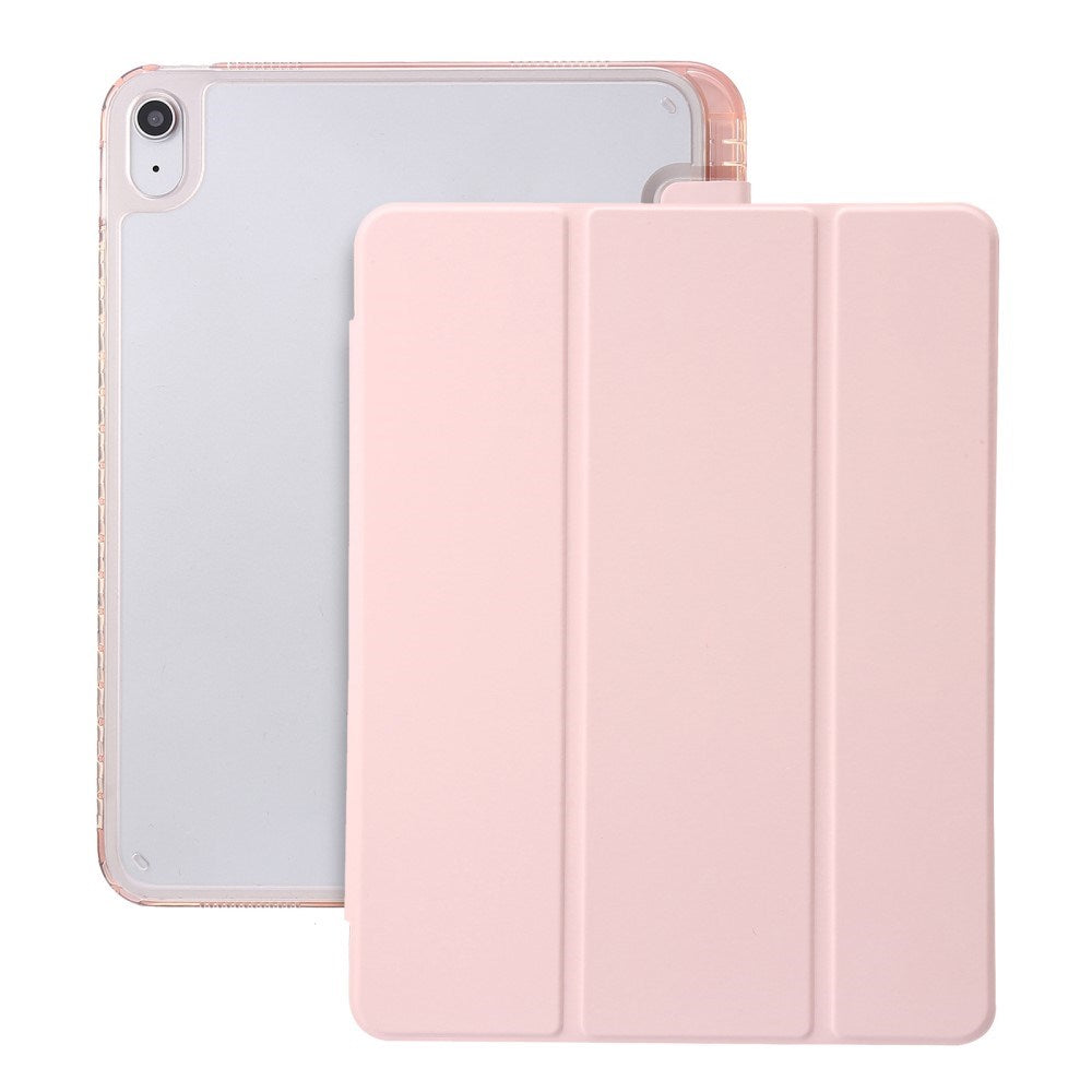 EIDERWOOD iPad 11" (2025) / iPad 10.9" (2024/2022) Tri-Fold Kunst Læder Tablet Cover m. Apple Pencil Holder - Lyserød