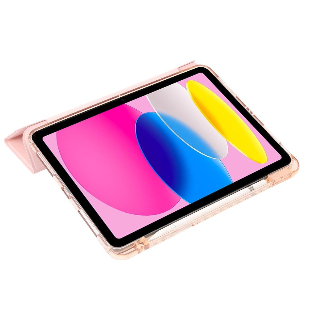 EIDERWOOD iPad 11" (2025) / iPad 10.9" (2024/2022) Tri-Fold Kunst Læder Tablet Cover m. Apple Pencil Holder - Gul