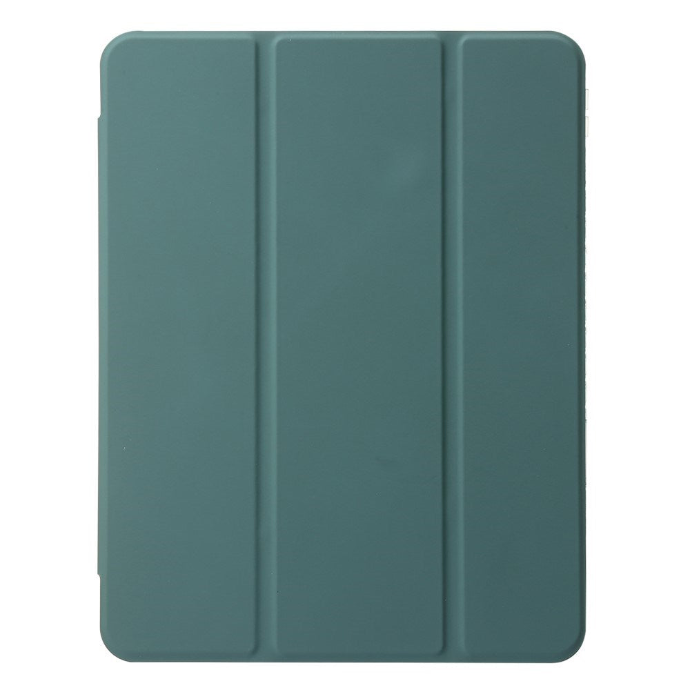 EIDERWOOD iPad 11" (2025) / iPad 10.9" (2024/2022) Tri-Fold Kunst Læder Tablet Cover m. Apple Pencil Holder - Grøn