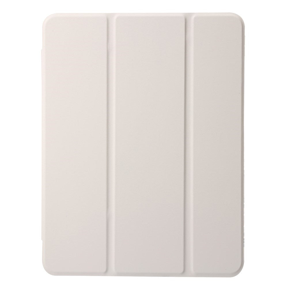 EIDERWOOD iPad 10.9" (2022) Tri-Fold Kunst Læder Tablet Cover m. Apple Pencil Holder - Creme