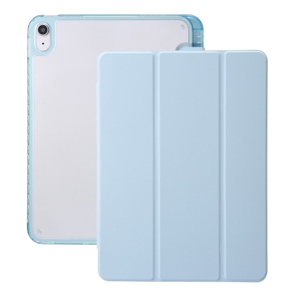 EIDERWOOD iPad 11" (2025) / iPad 10.9" (2024/2022) Tri-Fold Kunst Læder Tablet Cover m. Apple Pencil Holder - Lyseblå