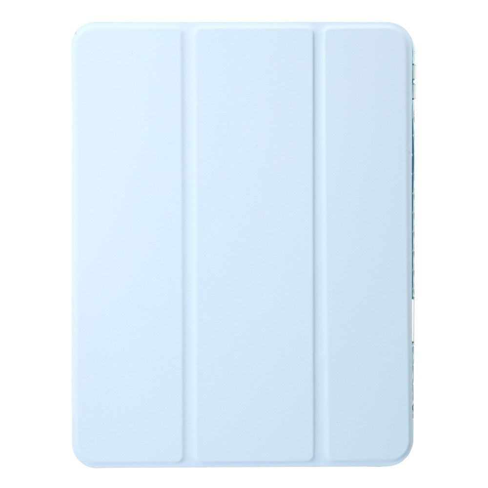 EIDERWOOD iPad 11" (2025) / iPad 10.9" (2024/2022) Tri-Fold Kunst Læder Tablet Cover m. Apple Pencil Holder - Lyseblå