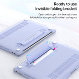 Macbook Air 13 (2018-2020) Plastik Macbook Cover m. Stand - Frosted Rød