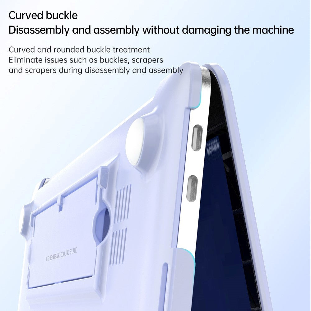 Macbook Pro 13 (2016-2022) Plastik Macbook Cover m. Stand - Frosted Sort