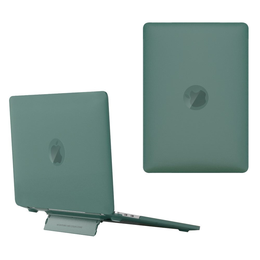 Macbook Pro 13 (2016-2022) Plastik Macbook Cover m. Stand - Frosted Grøn