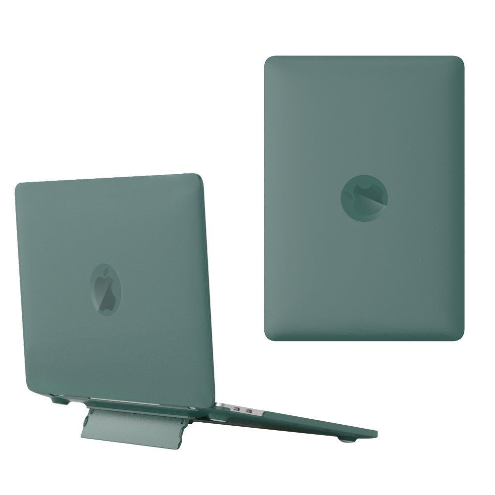 Macbook Pro 14 M5/M4/M3/M2/M1 (2025-2021) Plastik Macbook Cover m. Stand - Frosted Grøn