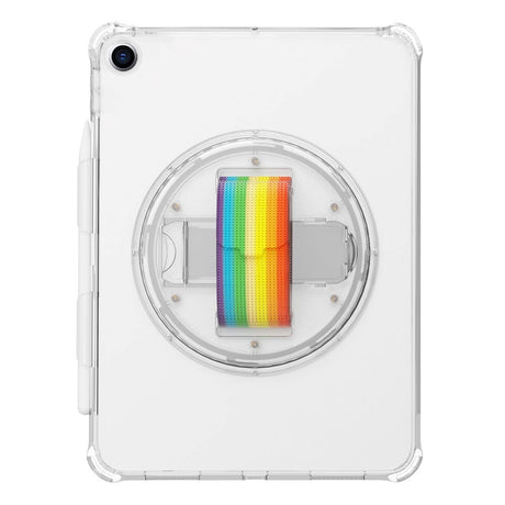 iPad 10.2" (2021 / 2020 / 2019) Hårdt Plastik Tablet Cover m. Håndholder, Kickstand & Skulderstrop - Gennemsigtig