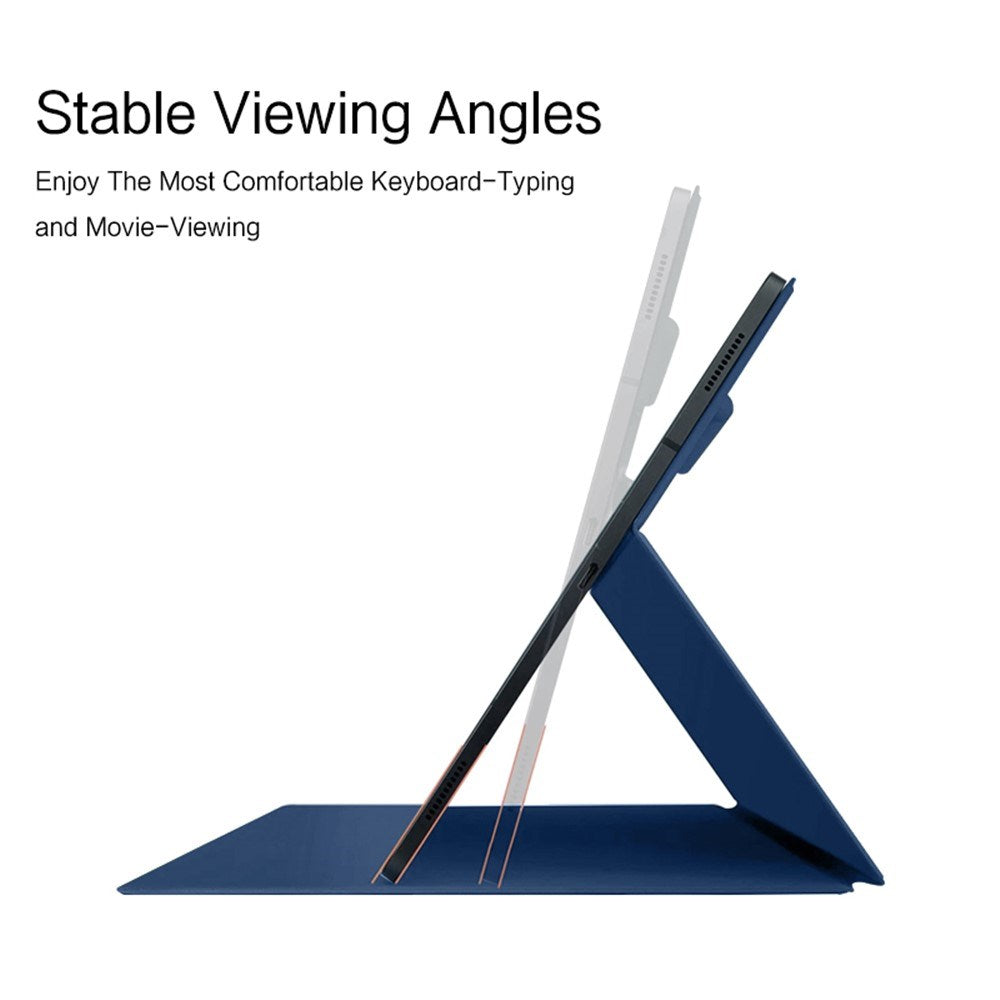 Samsung Galaxy Tab S8 / S7 - EIDERWOOD Kunstlæder Flip Cover m. Pen Holder - Blå