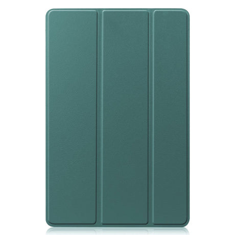 Samsung Galaxy Tab S9+ (Plus) Tri-Fold Læder Tablet Cover m. Pencil Holder - Mørkegrøn