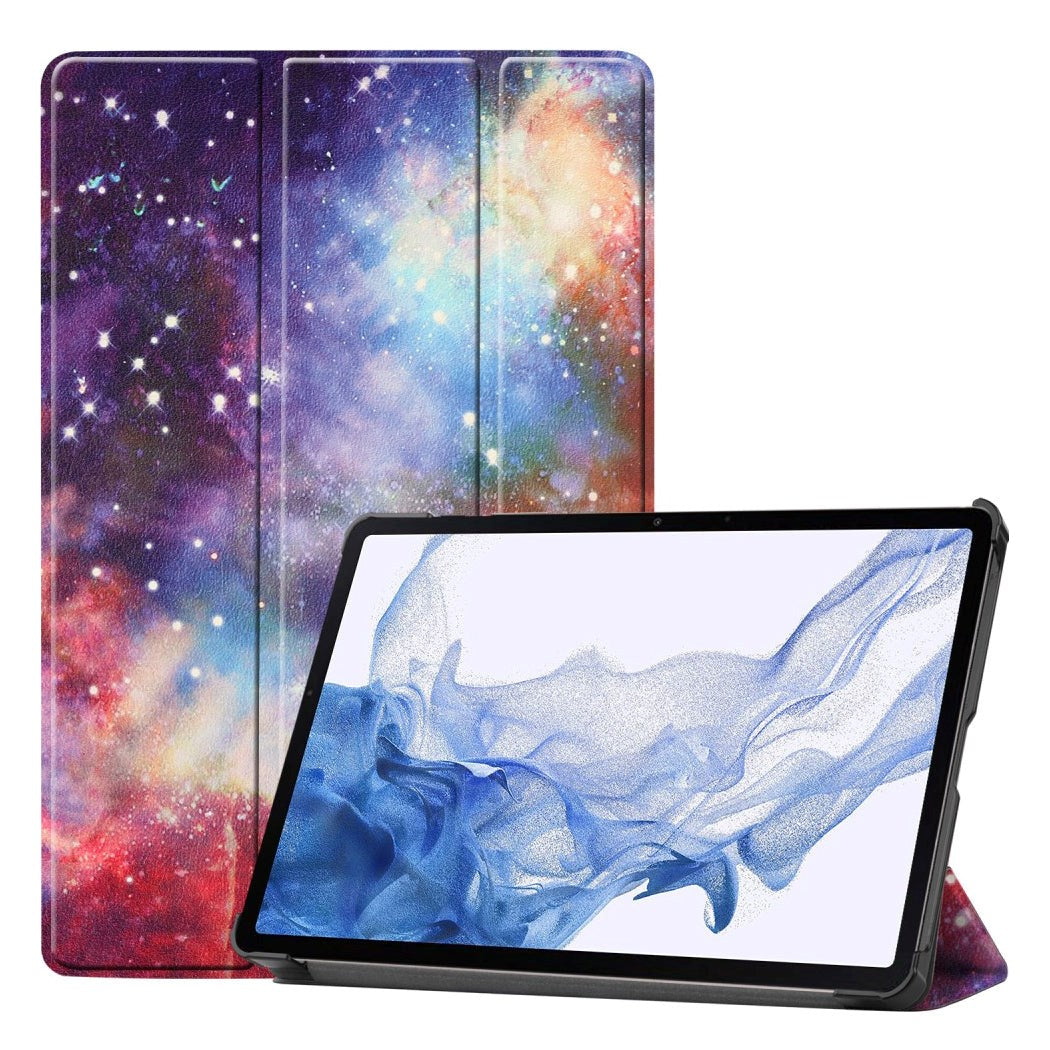 Samsung Galaxy Tab S9 Læder Flip Cover - Galakse