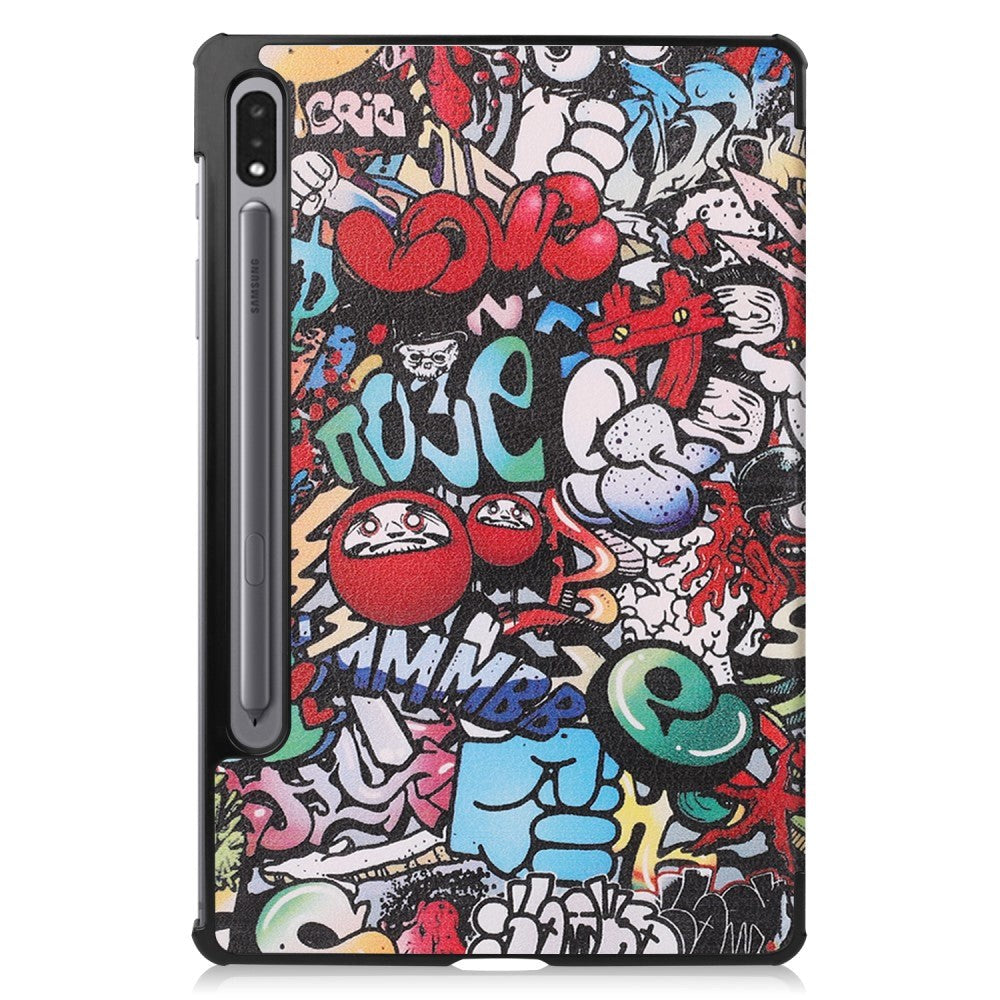 Samsung Tab S9 Kunstlæder Flip Cover  - Graffiti