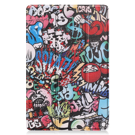 Samsung Tab S9 Kunstlæder Flip Cover  - Graffiti