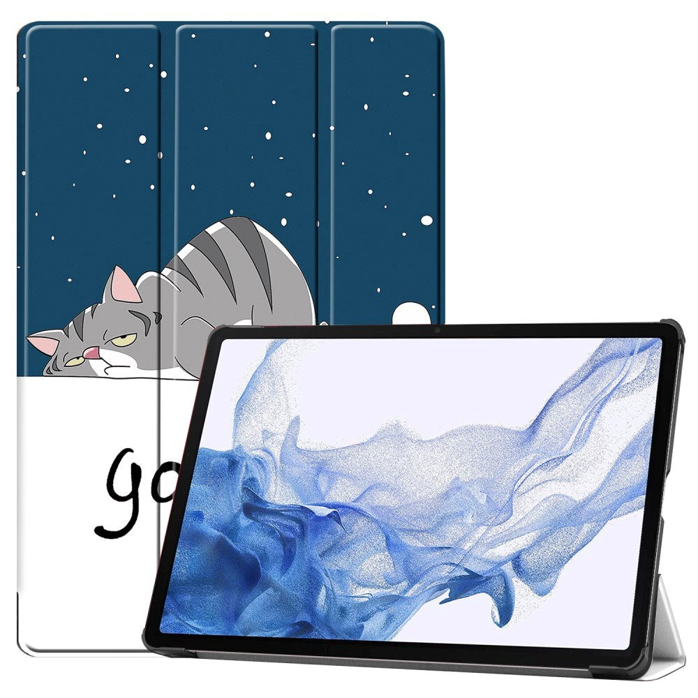Samsung Tab S9 Kunstlæder Flip Cover - "Good Night"
