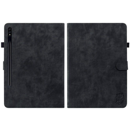 Samsung Galaxy Tab S9 Kunstlæder Cover m. Ståfunktion & Kortholder - Sort