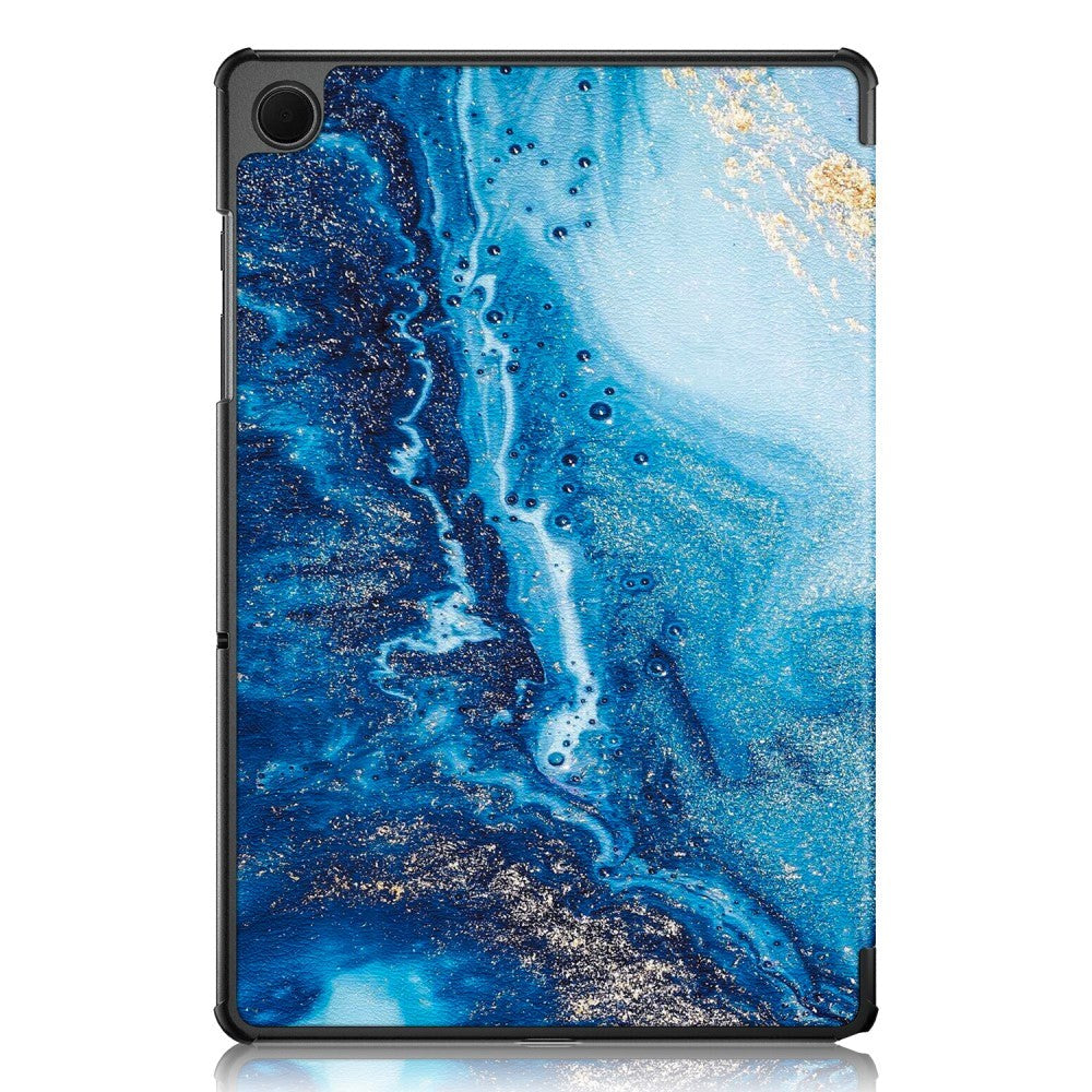 Samsung Galaxy Tab A9+ (Plus) Tri-Fold Kunstlæder Tablet Cover m. Vågeblus Funktion - Vand