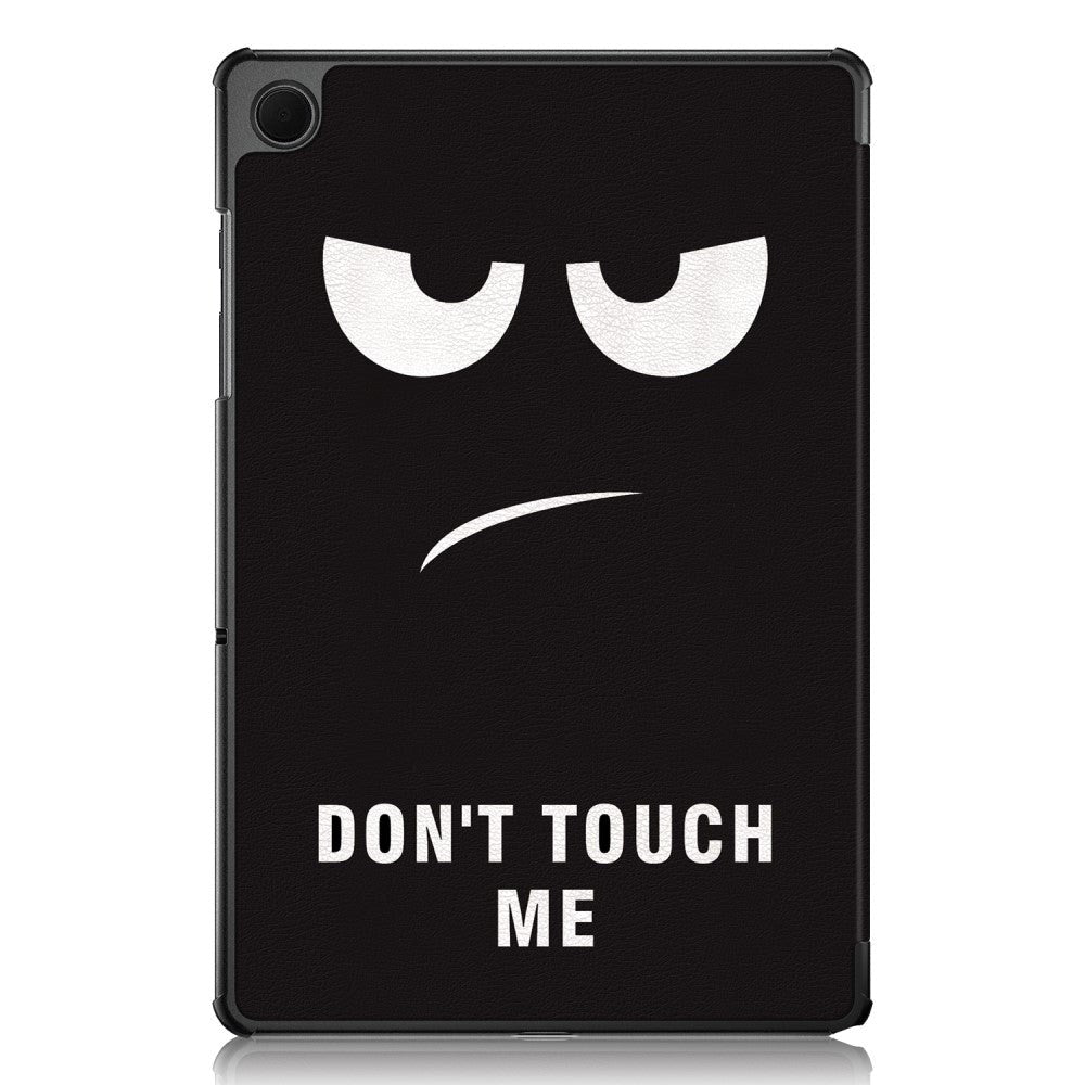 Samsung Galaxy Tab A9+ (Plus) Tri-Fold Kunstlæder Tablet Cover m. Vågeblus Funktion - "Don't Touch Me"