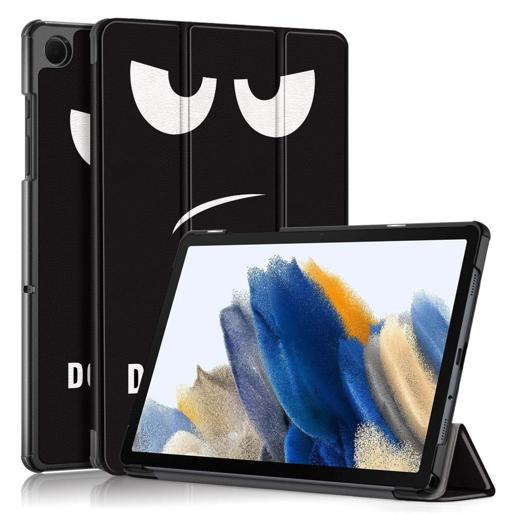 Samsung Galaxy Tab A9+ (Plus) Tri-Fold Kunstlæder Tablet Cover m. Vågeblus Funktion - "Don't Touch Me"