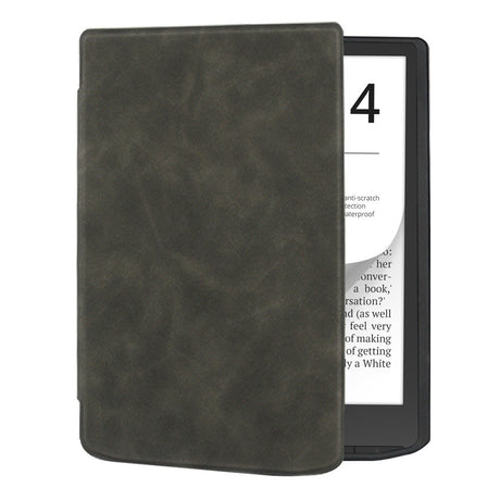 PocketBook InkPad 4 Læder Kindle Cover m. Vågeblus Funktion - Sort