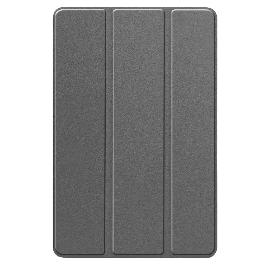 Lenovo Tab P12 Magnetisk Tri-Fold Læder Tablet Cover m. Pencil Holder - Grå