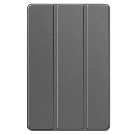 Lenovo Tab P12 Magnetisk Tri-Fold Læder Tablet Cover m. Pencil Holder - Grå