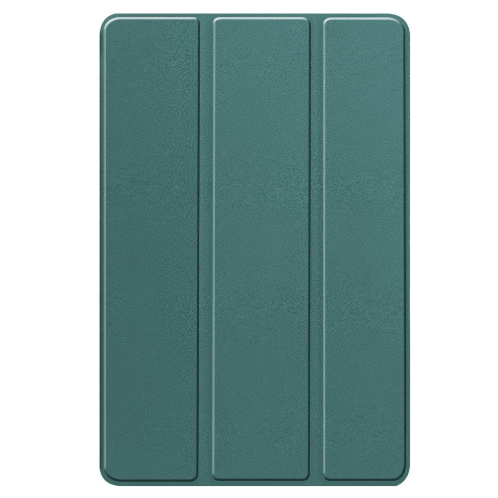 Lenovo Tab P12 Magnetisk Tri-Fold Læder Tablet Cover m. Pencil Holder - Grøn