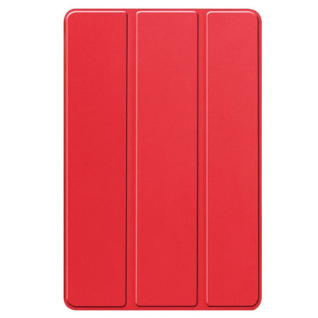 Lenovo Tab P12 Magnetisk Tri-Fold Læder Tablet Cover m. Pencil Holder - Rød