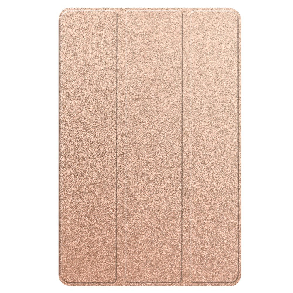 Lenovo Tab P12 Magnetisk Tri-Fold Læder Tablet Cover m. Pencil Holder - Rose Gold