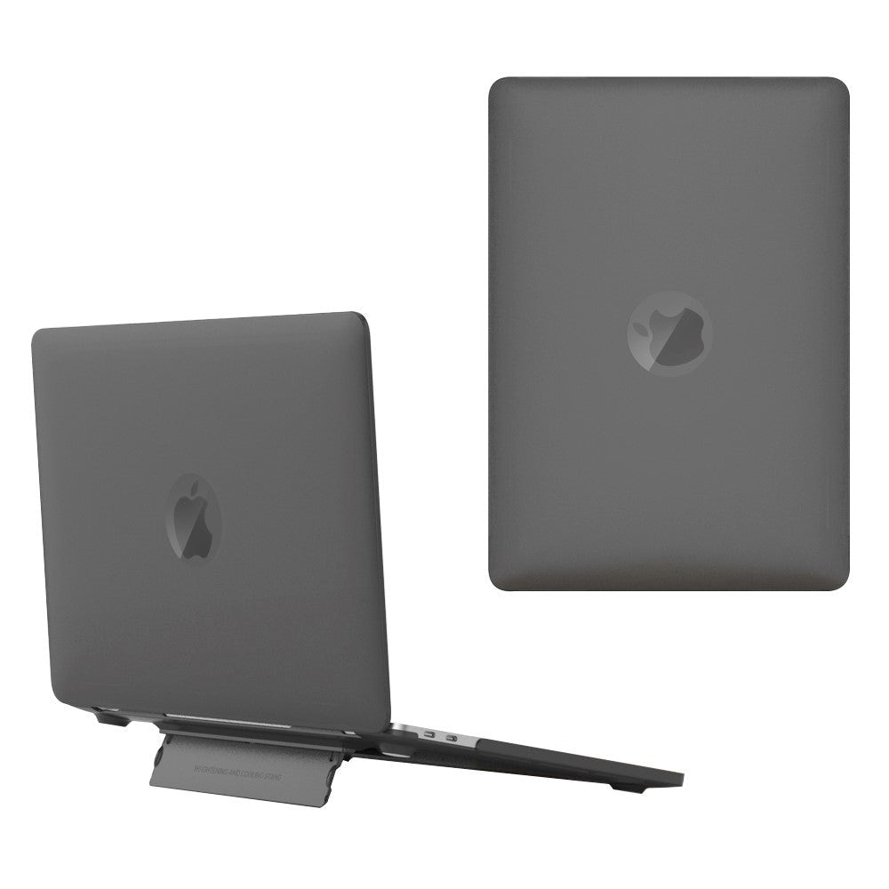 MacBook Air 15" M2/M3/M4 (2023-2025) Plastik Cover m. Stand - Frosted Sort